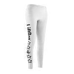 White skinny fit leggings with a polyester suede and spandex blend for elite style and comfort